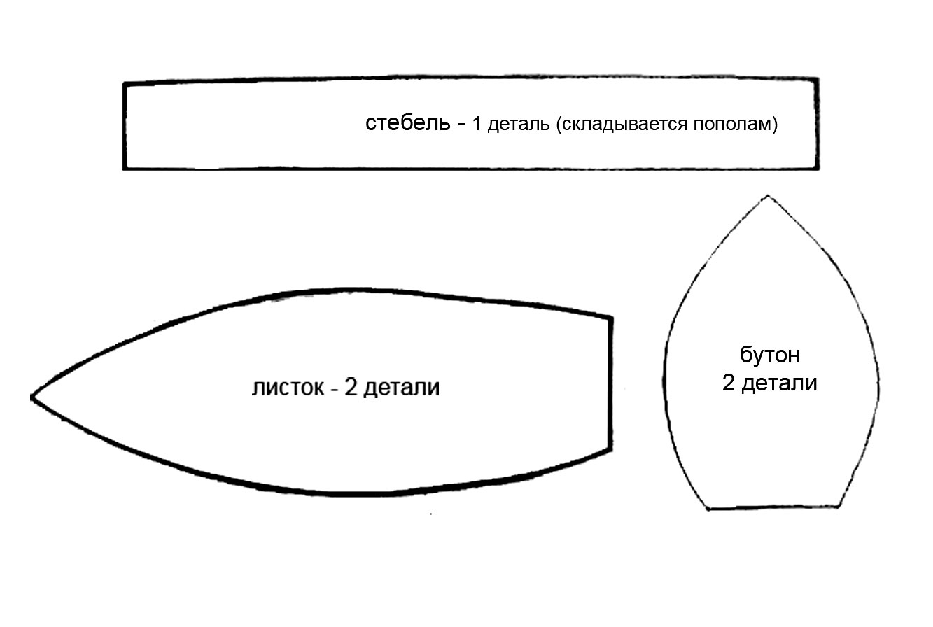 Тюльпаны из ткани своими руками схемы шаблоны